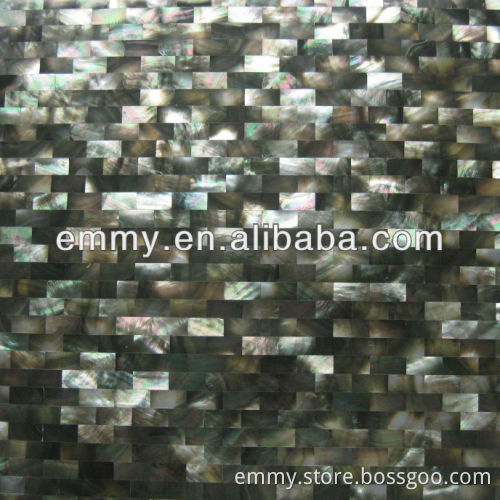 Brick black lip mother of pearl seashell mosaic tile